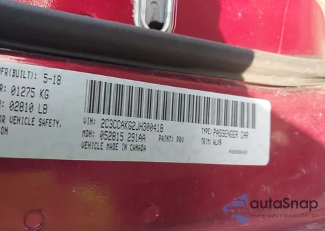 2018 Chrysler 300 Limited Awd из США, поврежденный, VIN 2C3CCAKG2JH300418